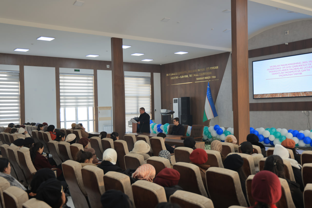 Jahon tillari fakultetida talabalarga qayta taqsimlanadigan ta’lim grantlari o‘rinlari tartibi bo‘yicha  yig‘ilish o‘tkazildi