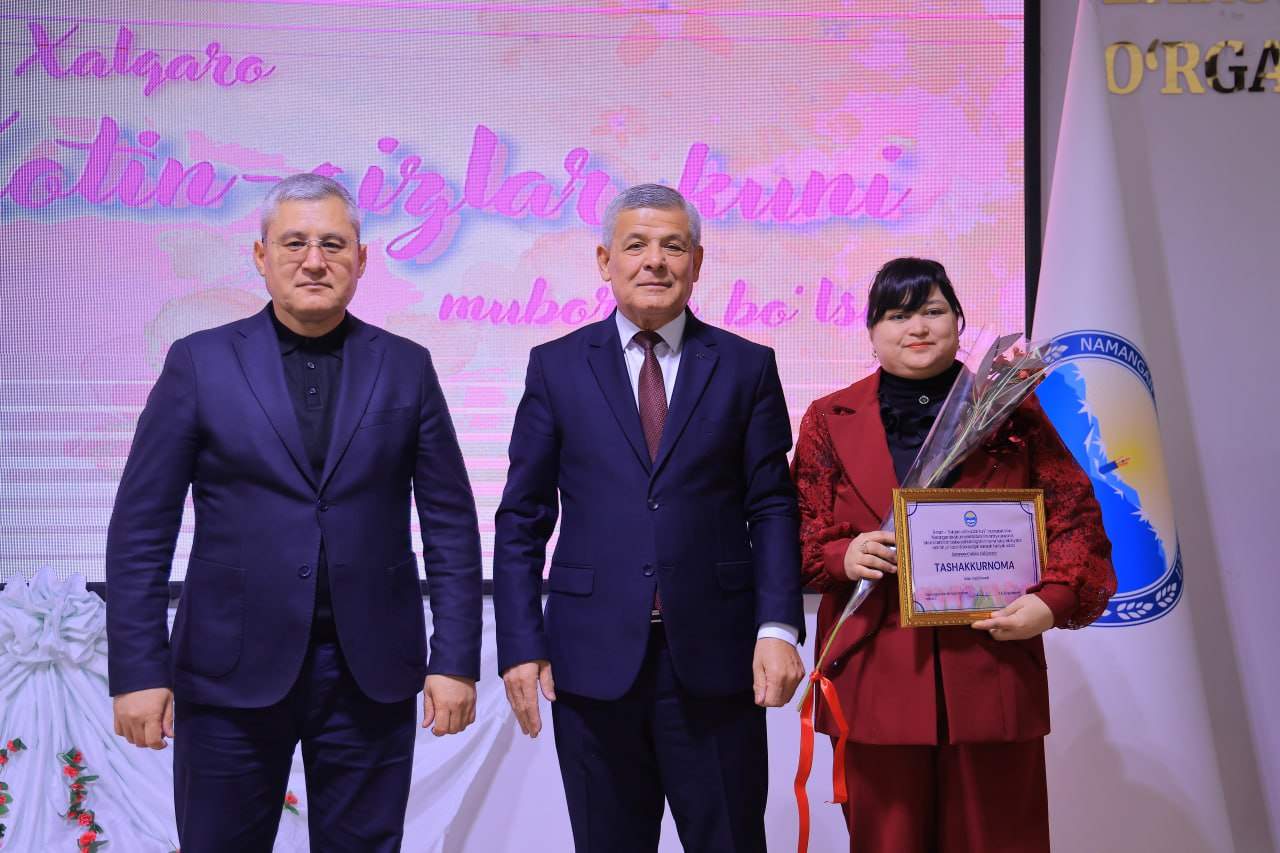 Namangan davlat  universitetida 8-mart – Xalqaro xotin-qizlar kuni munosabati bilan tantanali bayram bo‘lib o‘tdi. 1