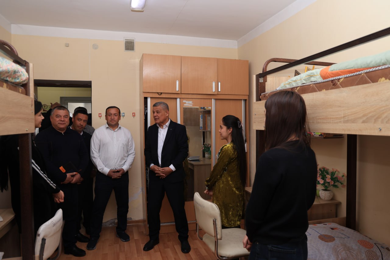 Namangan davlat universiteti rektori talabalar turar joyiga tashrif buyurdi 1
