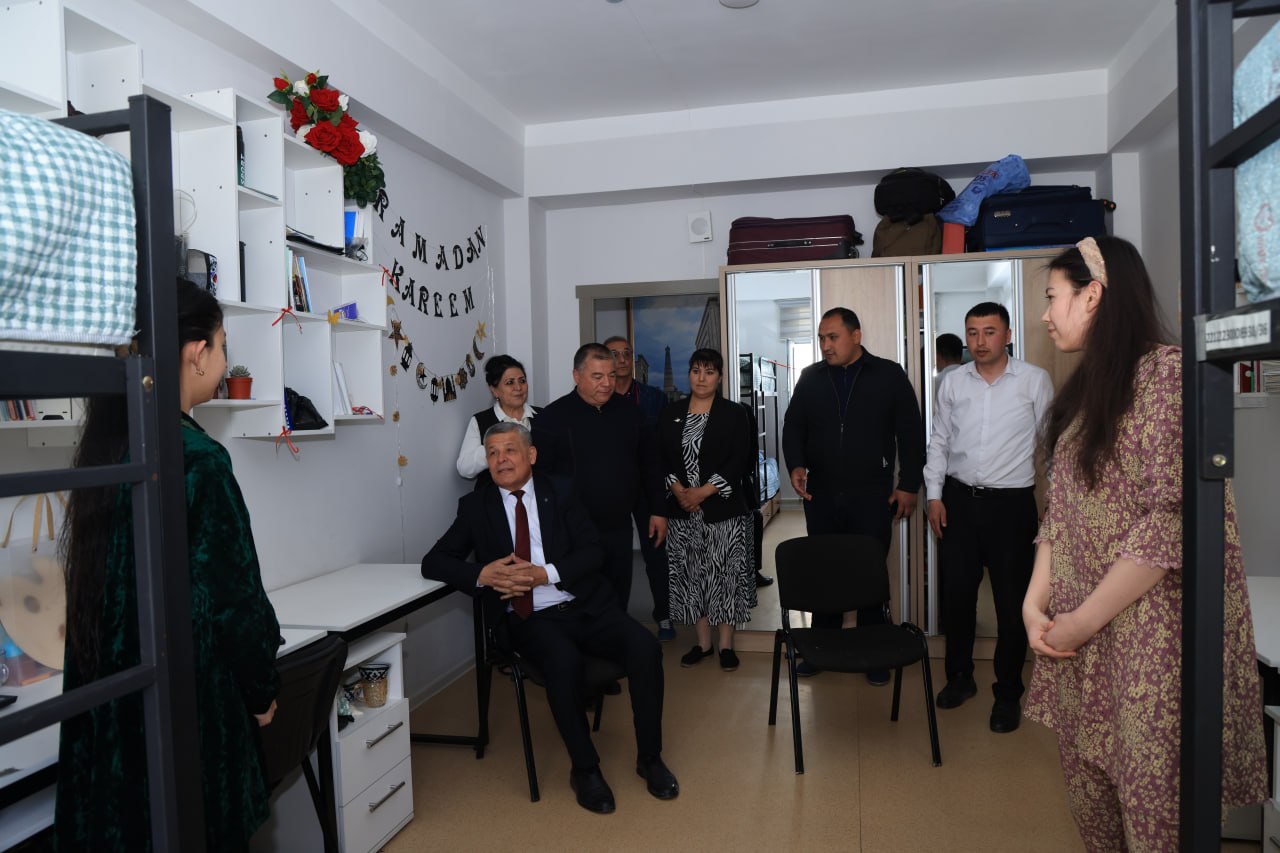 Namangan davlat universiteti rektori talabalar turar joyiga tashrif buyurdi 5