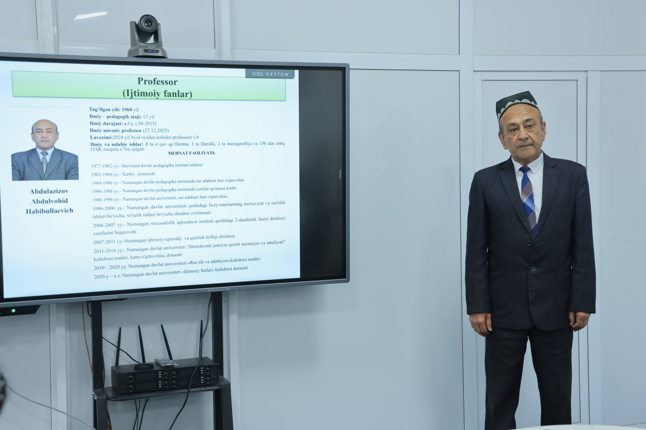 Namangan davlat universitetida 2025/2026-o‘quv yilidagi 12-sonli Kengash yig‘ilishi o‘tkazildi. 10