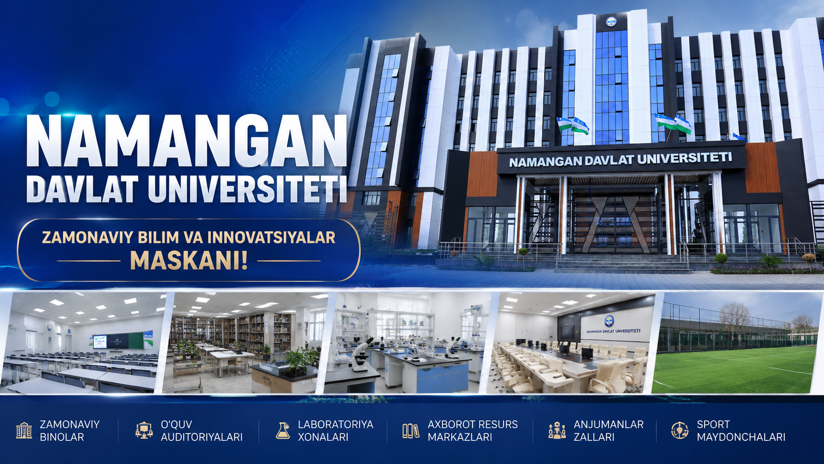 Zamon bilan hamnafas Namangan davlat universitetining bugungi qiyofasi