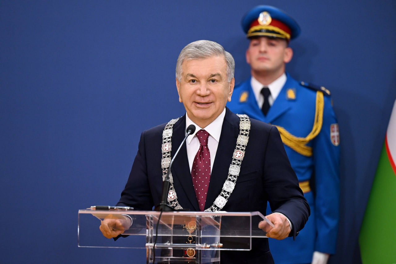 O‘zbekiston Respublikasi Prezidenti Shavkat Mirziyoyev Katta zanjirli Serbiya Respublikasi ordeni bilan taqdirlandi 1